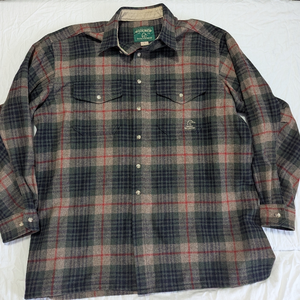 Ducks Unlimited / Woolrich Plaid Flannel Button Down